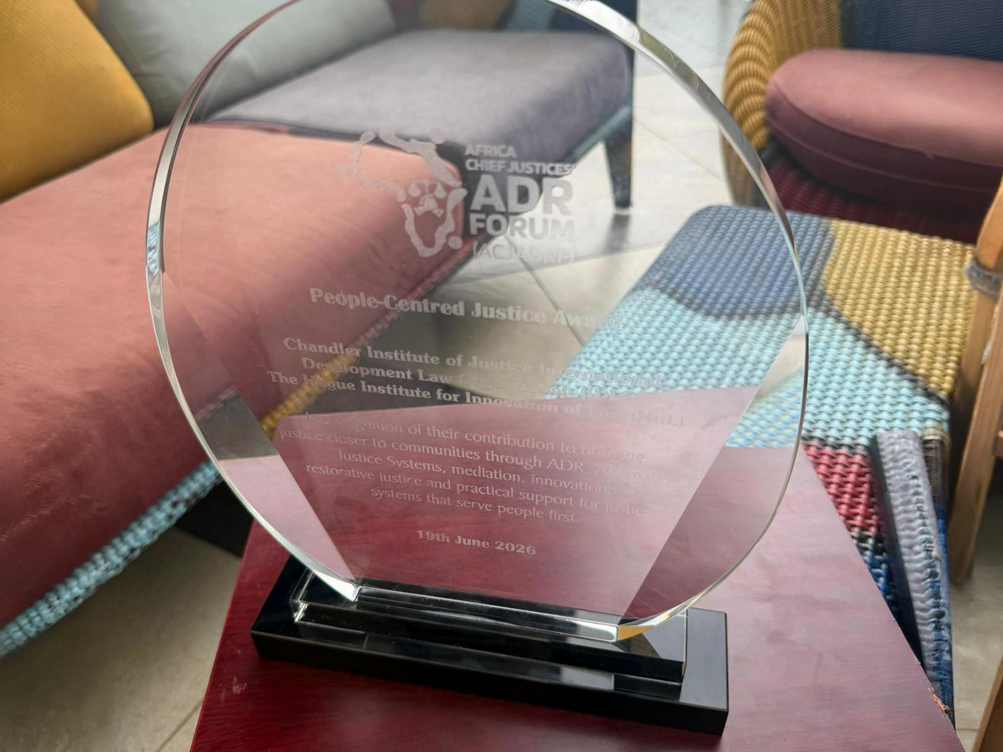 CIJ Receives the People-Centred Justice Award at the Africa Chief Justices' ADR Forum in Nairobi